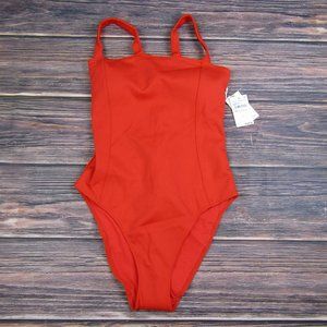 Good American Worn Once LGSize 3 Red Sculpt Corset One Piece Swimsuit Swim Beach